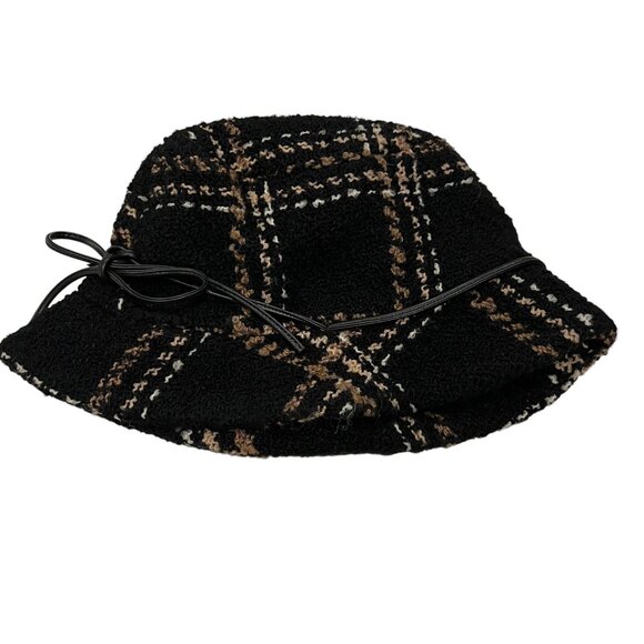 Weave of the Irish Plaid Bucket Hat, Black Tan, M - Picture 7 of 7